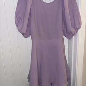 Lavender Puff Sleeve Romper